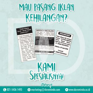 Pasang Iklan Kehilangan