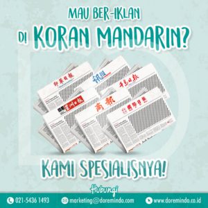 Iklan di Koran Mandarin